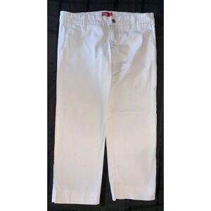 Dickies Women's Capri Pants Size 9 White Beach Cruise Casual